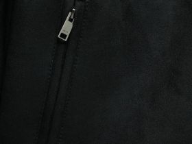 Бомбер из искусственной замши, Черный