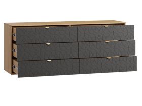 Комод Монблан 185x76 Ритм Графитовый