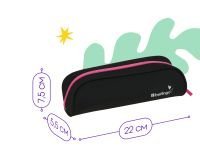 Пенал-косметичка 1 отделение Berlingo "Pink zip" 220*75*55 см, полиэстер