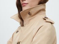 Двубортный тренч с рукавом реглан