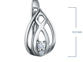 Серьги из белого золота с бриллиантами э0901сг04210516