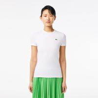 Женская хлопковая футболка Lacoste свободного кроя