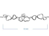 Браслет из серебра с бриллиантами э0601бр07153200