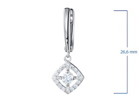 Серьги из белого золота с бриллиантами э0901сг04210017