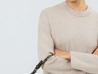 Джемпер плотной вязки, Бежевый