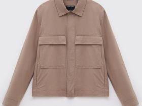 Ветровка из хлопка с отложным воротником