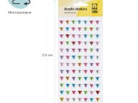 Наклейки акриловые MESHU "Сolorful crystal", 25*10 см, стразы, 91 наклейка, инд. уп., европодвес