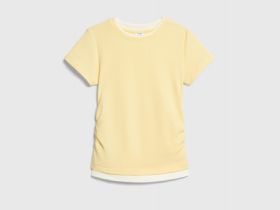 Футболка со сборками для девочек, Желтый