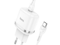 Сетевое зарядное устройство Hoco (N24) Vicnarious 3.0 PD 20W Type-C + кабель (Type-C/ Type-C) (белый)