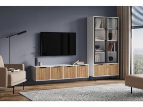 Витрина Леванте 2-97x205 Белый