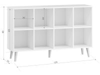 Стеллаж Талдом 129x80 Белый