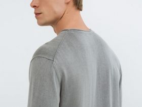 Джемпер с эффектом стирки, Серый