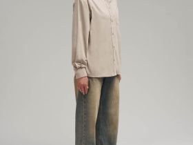 Свободная рубашка из вельвета