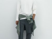 Лонгслив из хлопка, Белый