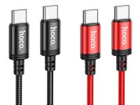 Кабель Hoco X89 Wind (Type-C) на (Type-C) 3A/60W 100см тканевая оплетка (красный)