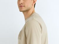 Футболка с принтом, Бежевый