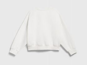 Свитшот с объёмным принтом для девочек, Белый