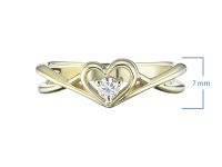 Классическое кольцо из желтого золота с бриллиантом э0301кц04200817