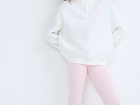 Легинсы с принтом для девочек, Розовый