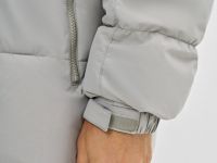 Утеплённая куртка с капюшоном, Серый