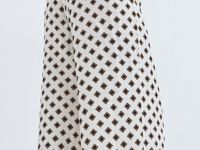 Прямые брюки с принтом, Белый