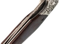 Складной нож Витязь B5298D, сталь дамаск, рукоять дерево, художественное травление