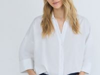 Рубашка с рукавом 3/4, Белый