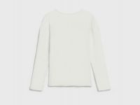 Лонгслив с мини-бантами для девочек, Белый