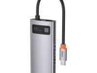 Адаптер Baseus 4 в 1 Starjoy Type-C HUB на USB 3.0*4 (BS-OH066) (Space Gray)