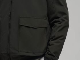 Ветровка-бомбер со съемным капюшоном