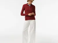 Женское поло Lacoste приталенного кроя из эластичного хлопка