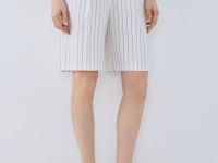 Шорты со складками, Бежевый