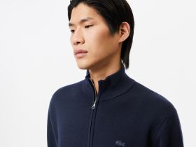 Мужской шерстяной свитер Lacoste на молнии