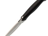 Цельнометаллический нож Пиранья, сталь VG-10, рукоять черная G10