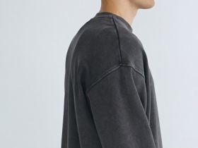 Свитшот с эффектом стирки, Серый