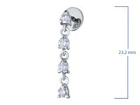 Пусеты из белого золота э4712пс04201413