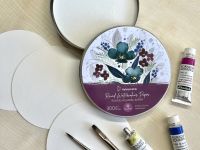Набор открыток из акварельной бумаги Hahnemuhle, 300 г, D=13 см, 30 л, жестяная коробка