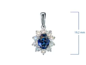 Подвеска из серебра с сапфиром э0658пд09251202