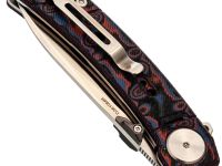 Складной нож Dr.Tech D3610MR, сталь 14C28N, рукоять микарта, Pattern Red