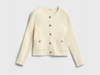 Укороченный кардиган из махровой пряжи, Желтый