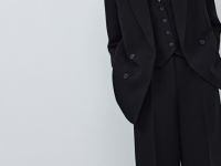 Двубортный жакет, Черный