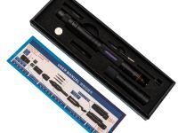 Тактическая ручка для выживания с фонариком 11 в 1, фиолетовая