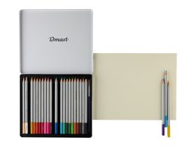Набор карандашей акварельных Dmast 24 цв в металлическом пенале