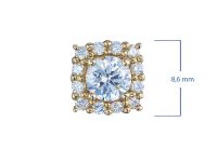 Пусеты из желтого золота э0312пс02181600