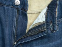 Прямые утеплённые джинсы, Синий