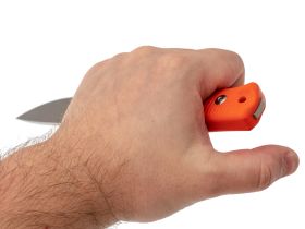 Нож Hot Knife Hoot, сталь D2, рукоять G10, оранжевый