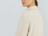 Рубашка из искусственной замши, Бежевый