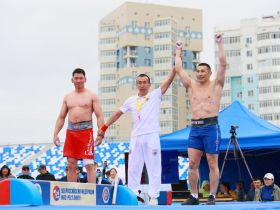 Стали известны победители соревнований по мас-рестлингу и борьбе корэш на Сабантуе