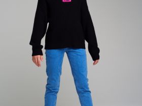 Брюки текстильные джинсовые для девочек