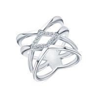 Серебряное кольцо с фианитами